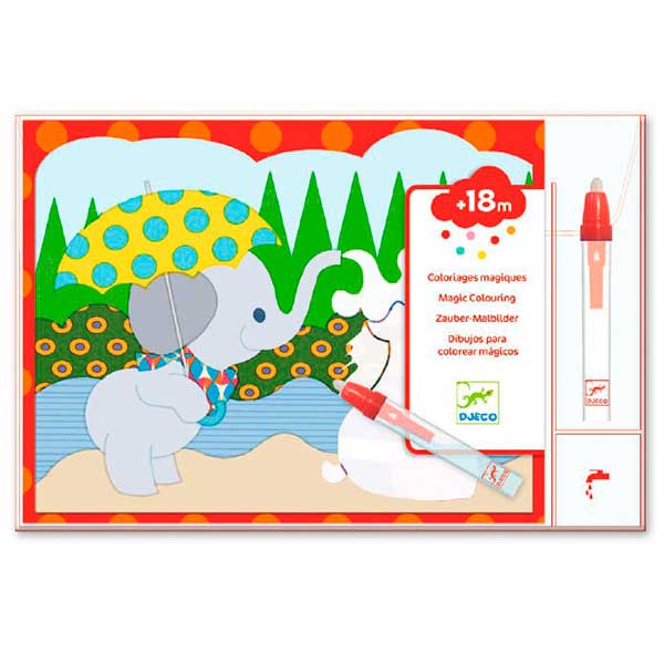 Djeco Actividades colorir com água - Escondidos lá fora