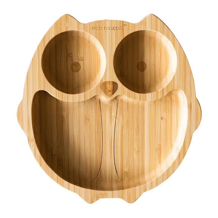 Eco Rascals Prato de bambu Coruja