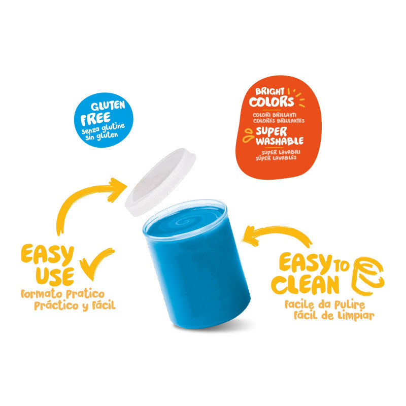 CARIOCA BABY Juego de 6 botes de pintura a mano 6 x 80ml