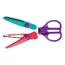 MILAN Zigzag scissors with 8 replaceable blades