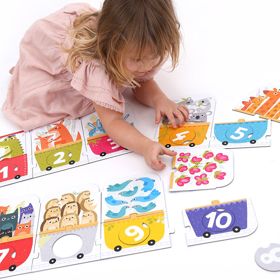 Banana Panda Puzzle de Correspondência Comboio de números