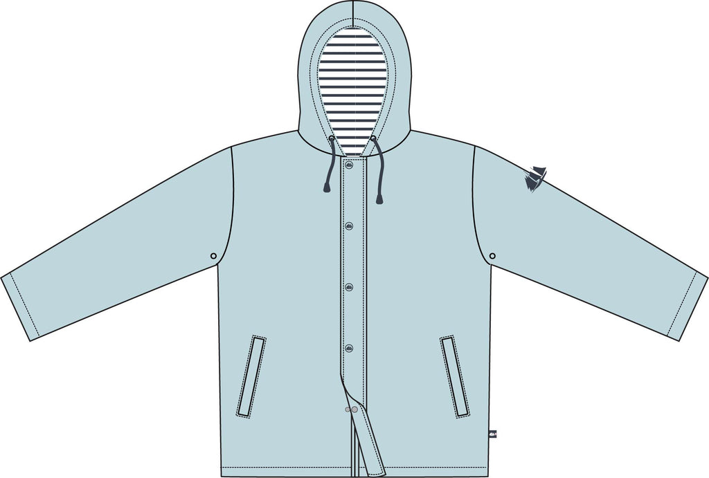 Chaqueta impermeable de entretiempo Hublot Nuage Glacier para 4 y 6 años