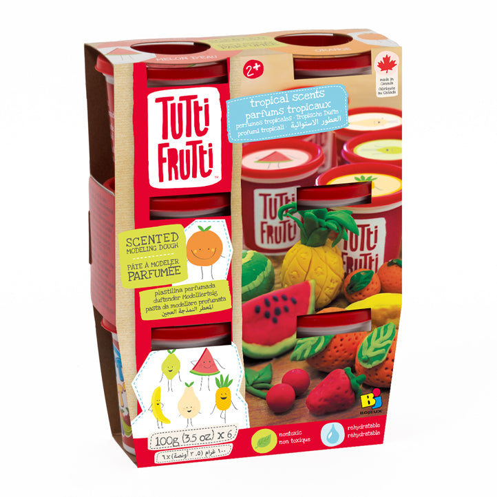 Tutti Frutti – 6 potes de plasticina com aromas tropicais