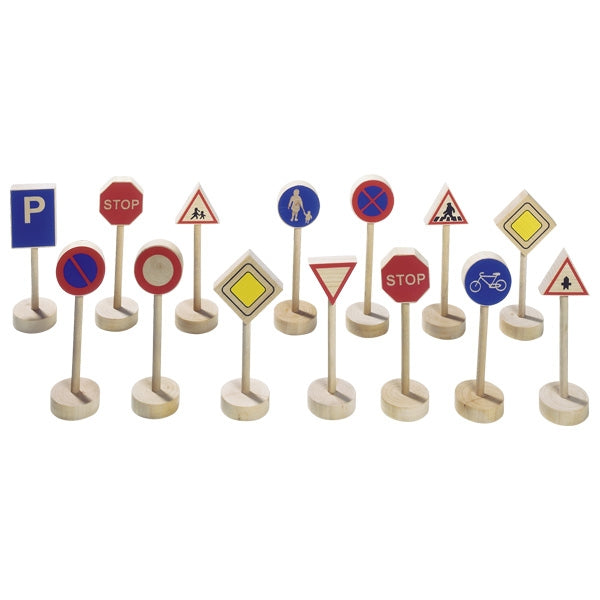 Goki Wooden Traffic Signs 15 pieces 