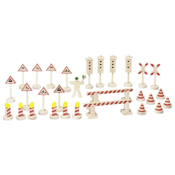 Goki Wooden Traffic Signs 29 pieces 