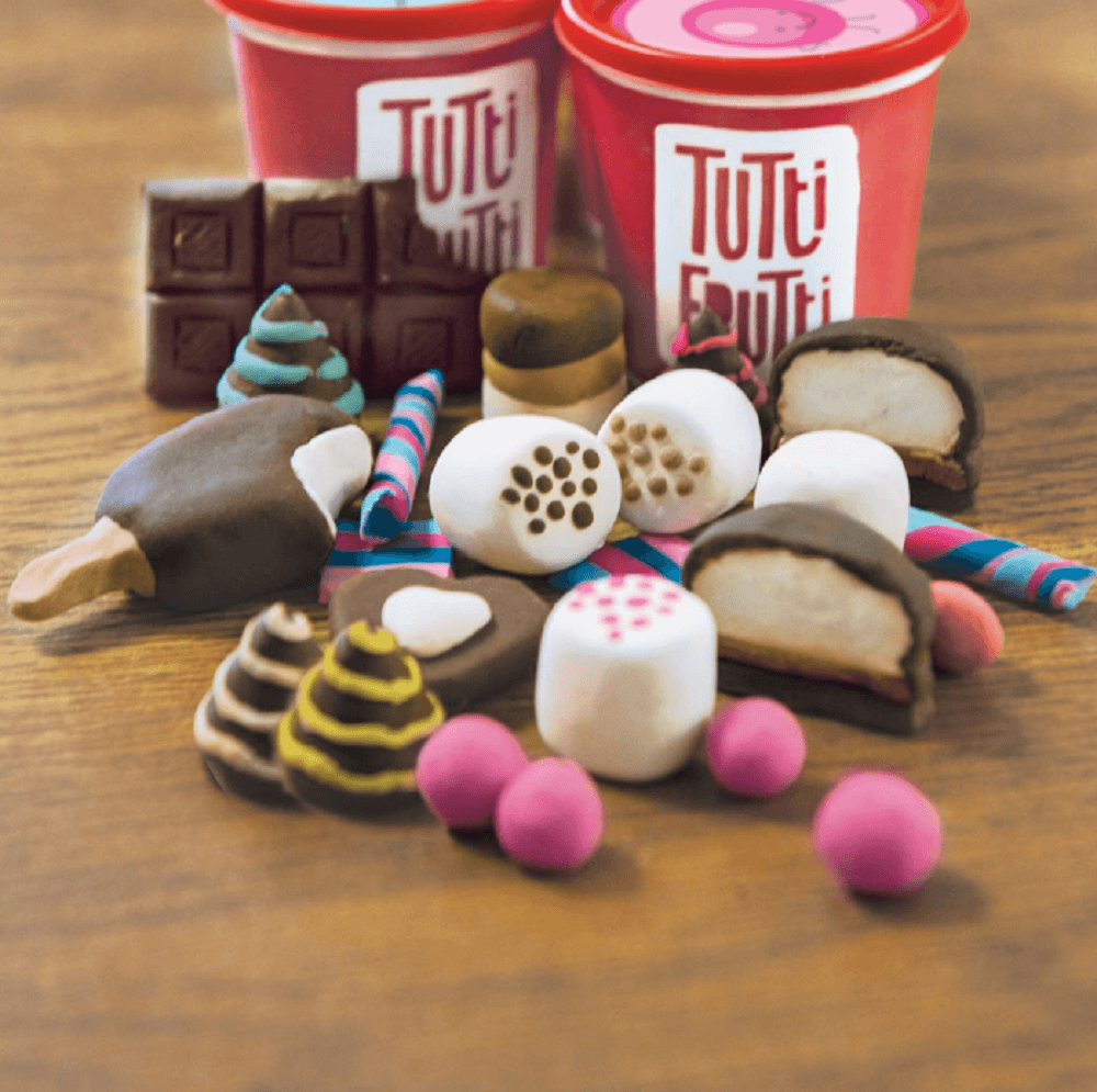Tutti Frutti – 6 potes de plasticina com aromas doces