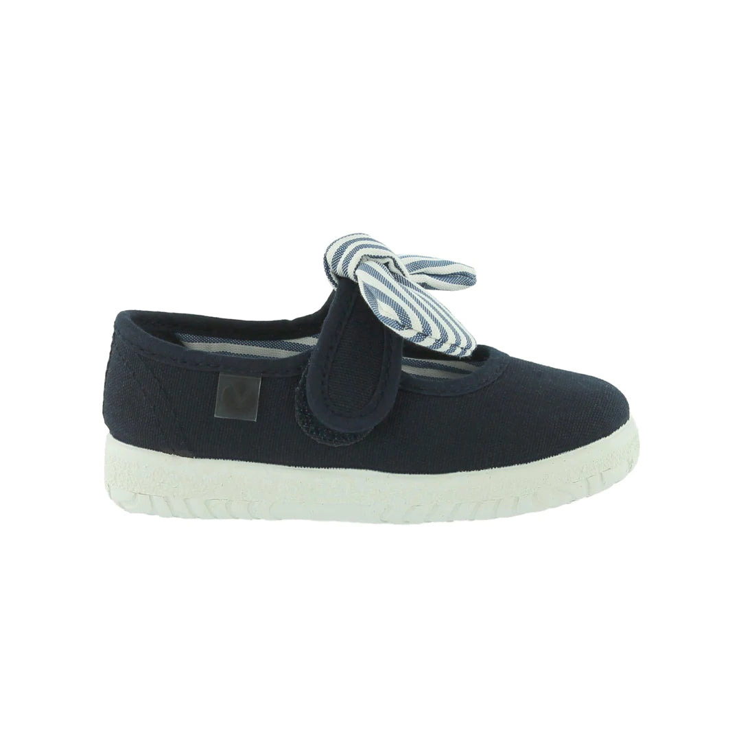 Victoria Sapato Calçado Respeitador Barefoot laço velcro  marino velcro lado