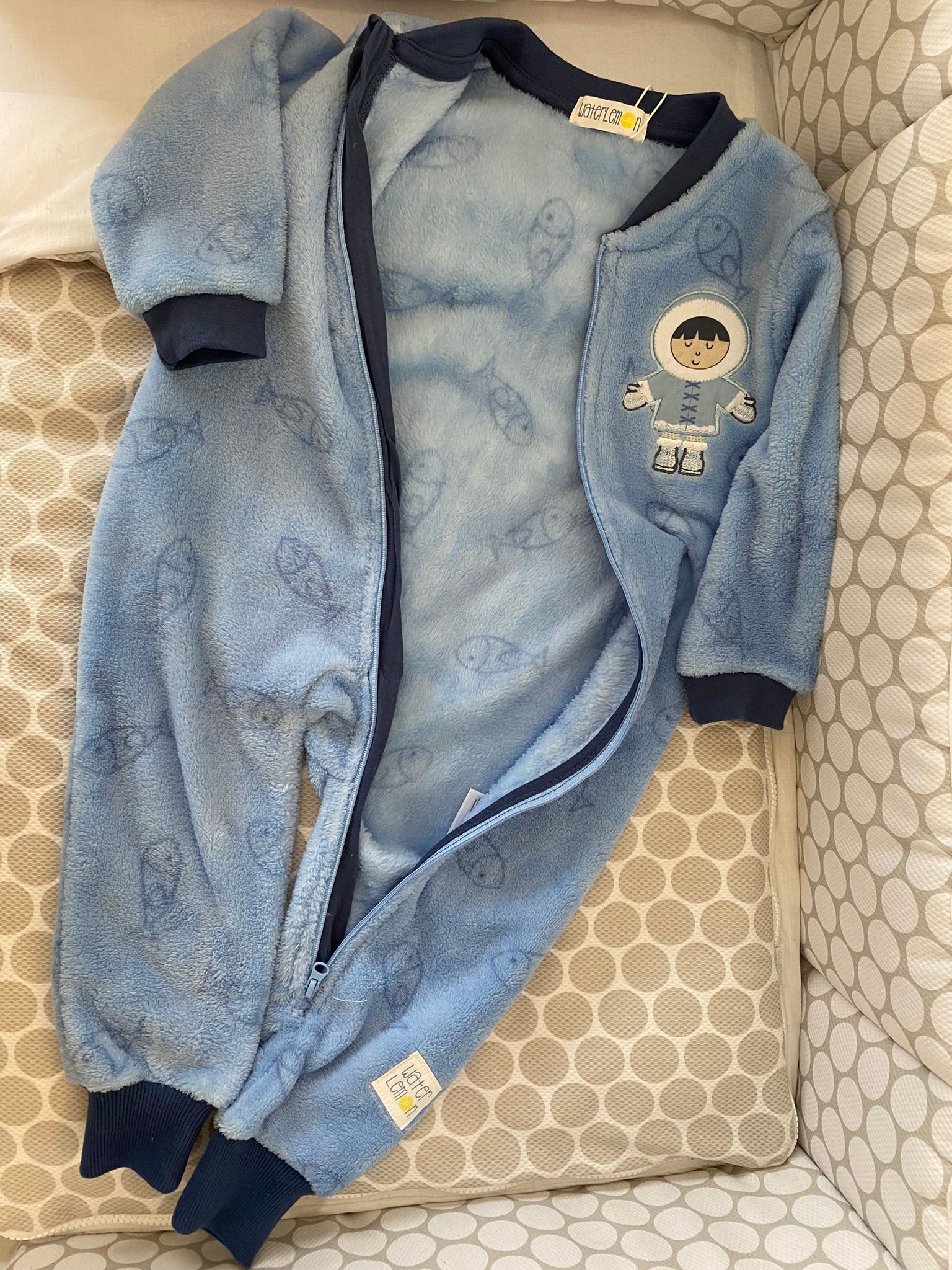 Waterlemon Pijama macacão Esquimó Azul