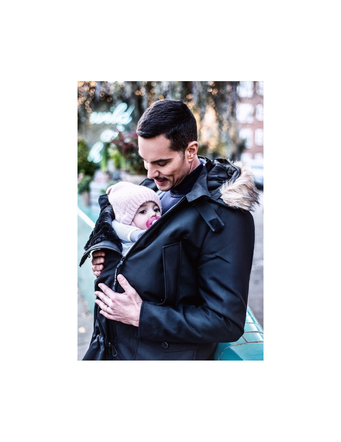 Wombat Babywearing Bandicoot Black &amp; Gray Jacket