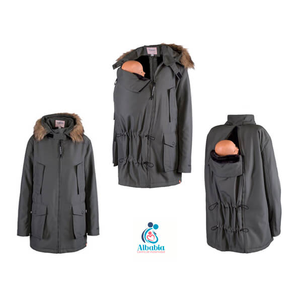 Wombat Babywearing Bandicoot Black &amp; Gray Jacket