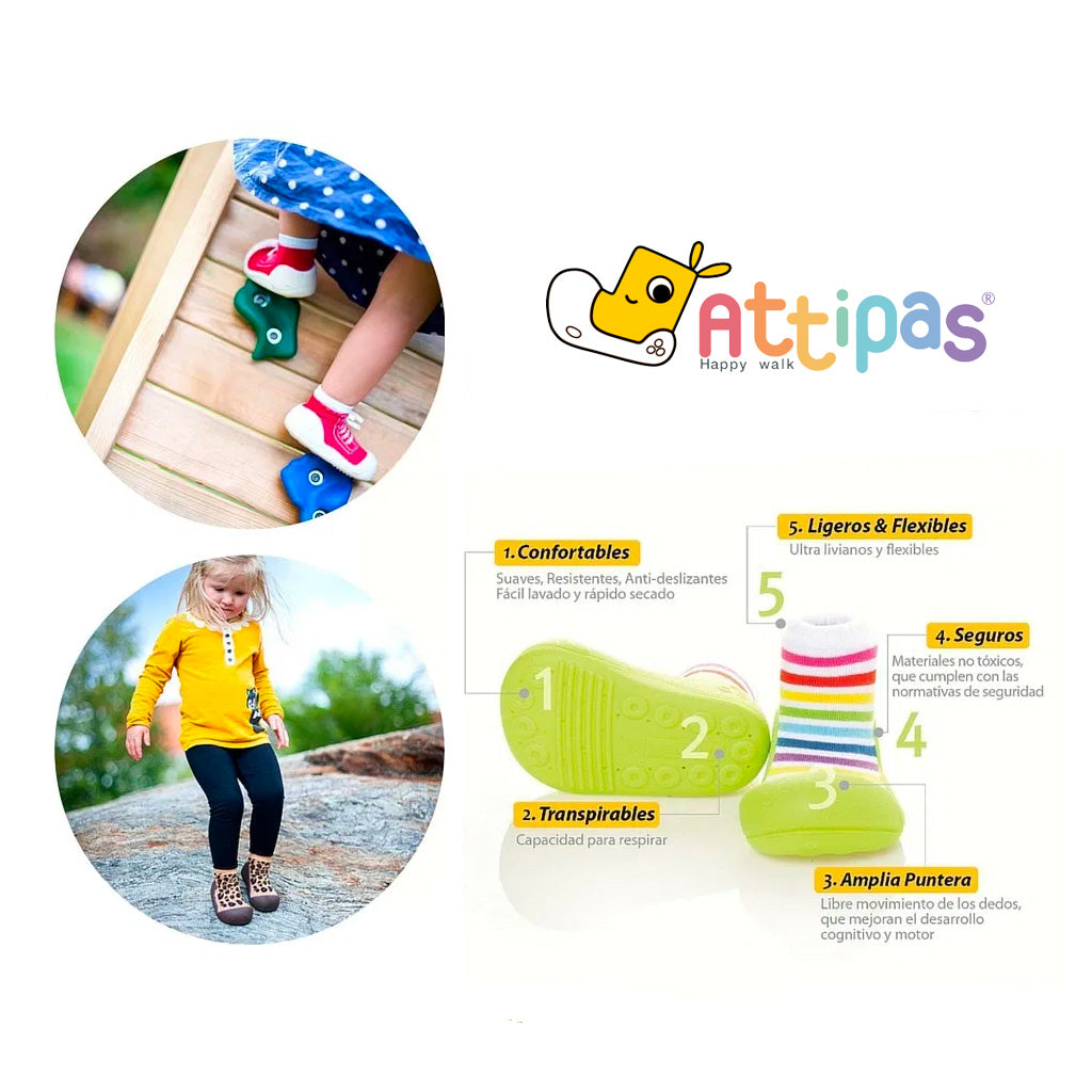 Attipas barefoot confortables ligeros flexibles seguros amplia puntera transpirables