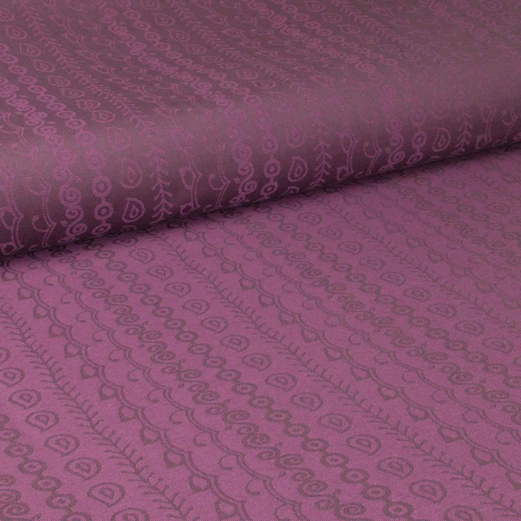 Detalhe do padrão do pano Hoppediz T6 Darjeeling Purple, evidenciando a textura e a cor vibrante.