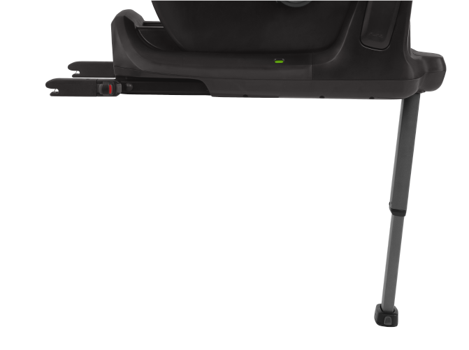 Base isofix rotativa Nuna CURV com uma cadeira auto Nuna encaixada, demonstrando a funcionalidade de rotação de 360 graus.