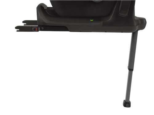 Base isofix rotativa Nuna CURV com uma cadeira auto Nuna encaixada, demonstrando a funcionalidade de rotação de 360 graus.