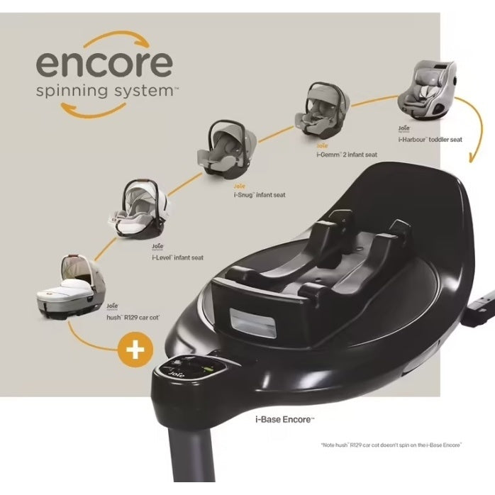 Base Joie i-Base™ Advance preta com barra anti-capotamento visível, mostrando as 7 posições de reclinação e indicadores de cor.