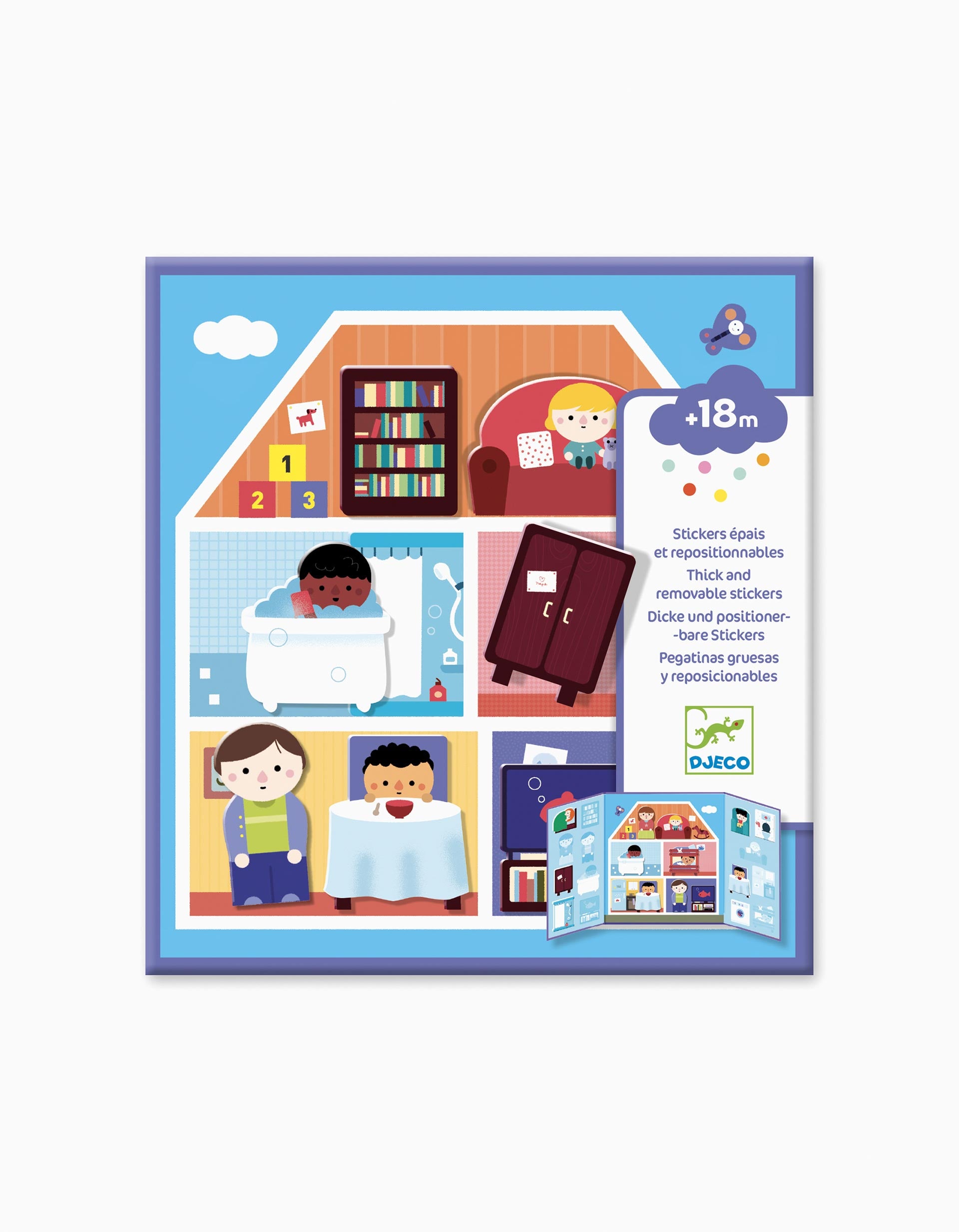 Djeco Autocolantes Reposicionáveis - Casa