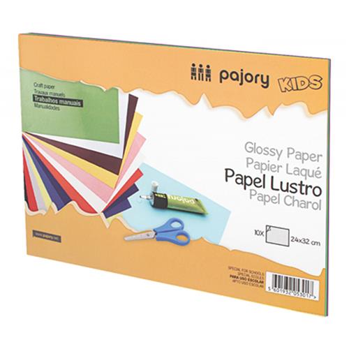 Bloco A4 10 folhas papel lustro