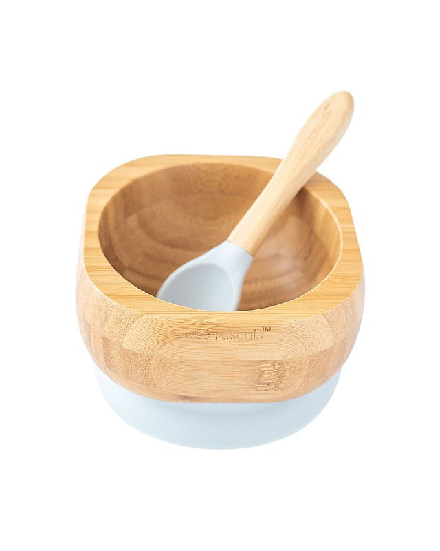 Eco Rascals Cuenco de bambú con cuchara