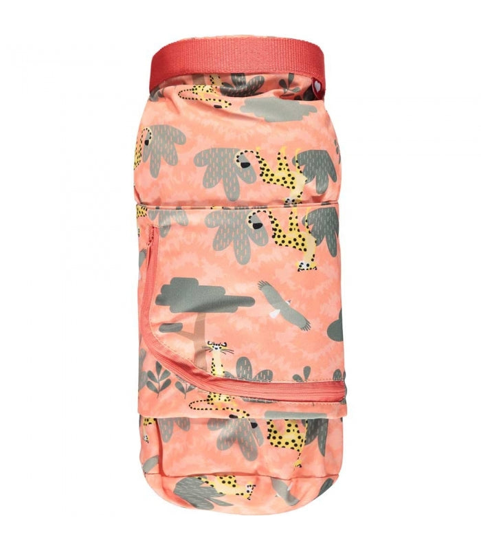 Saco impermeável multiusos Close Pop In Chita fechado, padrão animal, perfeito para guardar roupas molhadas.