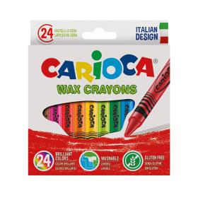 Caixa de 24 lápis de cera Carioca Maxi com design italiano