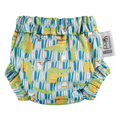 Cueca de aprendizagem noturna Close com padrao de crocodilos vista frontal