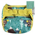Conjunto de absorventes de viscose de bambu para a fralda reutilizável Close Urso, mostrando a espessura e a camada de contacto seca.