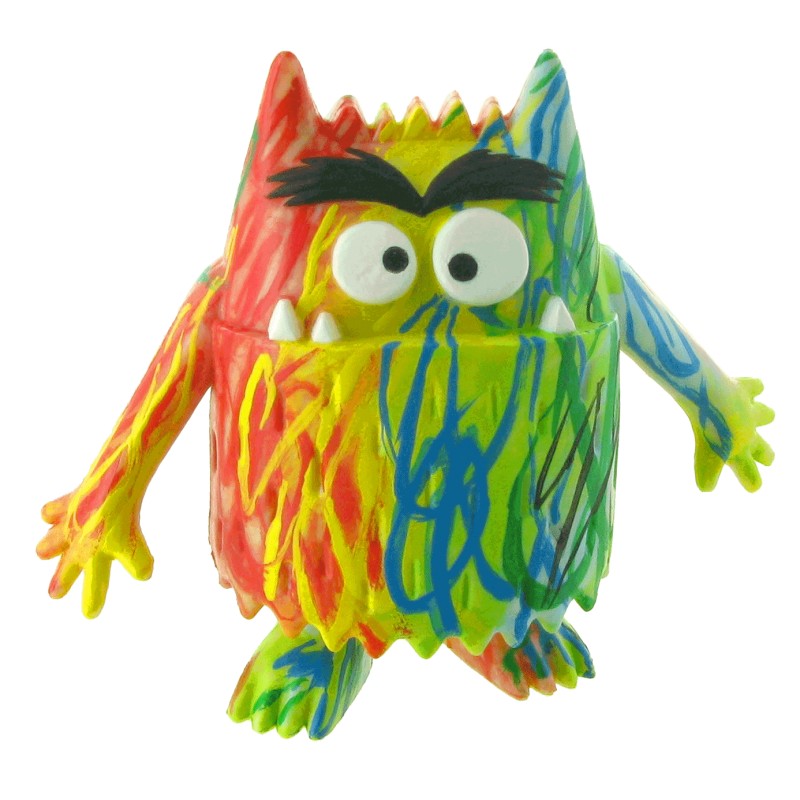 Figura em PVC da Comansi do "Monstro das Cores" com a cor amarela, representando a emoção da alegria. Figura de 7 cm para crianças +3 anos.