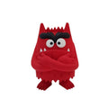 Figura de ação Comansi do Monstro das Cores, na cor vermelha intensa, representando a emoção Raiva. Detalhe do rosto zangado e textura do brinquedo.