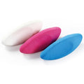 Conjunto de três borrachas Keyroad modelo Rugby nas cores branco, rosa e azul.