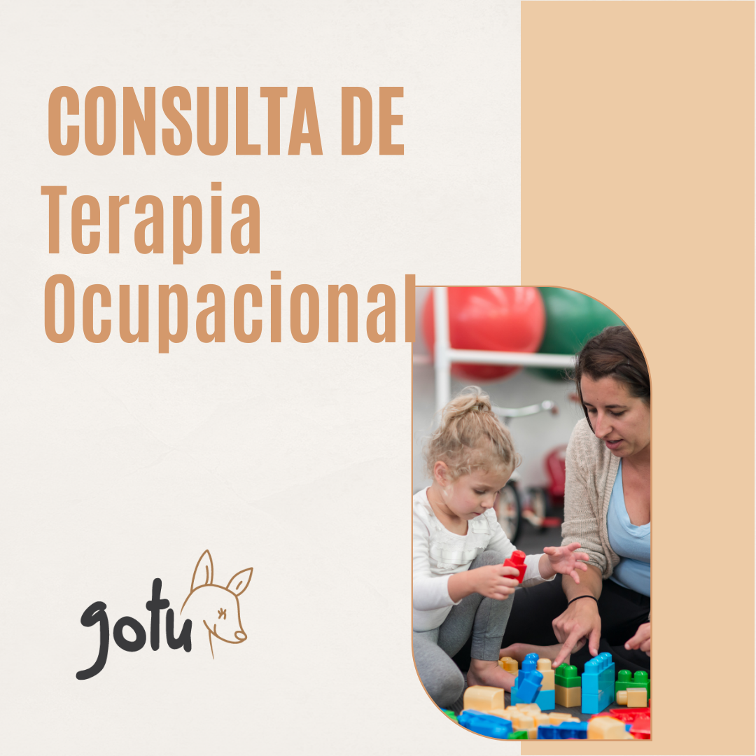 Criança a brincar com blocos de construção coloridos sob a supervisão de um terapeuta ocupacional, focando a coordenação motora fina.