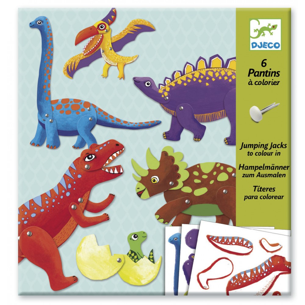 Djeco Activities Paper Crafts - Build Dinosaurs