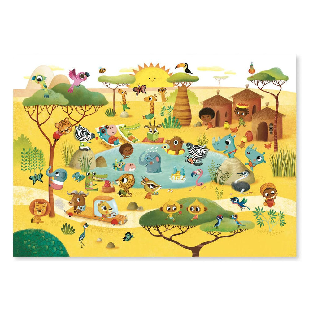 Cenário de atividade com decalques aplicados no tema Pólo Norte, ilustrando a versatilidade e o conteúdo do kit Djeco.