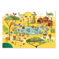 Cenário de atividade com decalques aplicados no tema Pólo Norte, ilustrando a versatilidade e o conteúdo do kit Djeco.