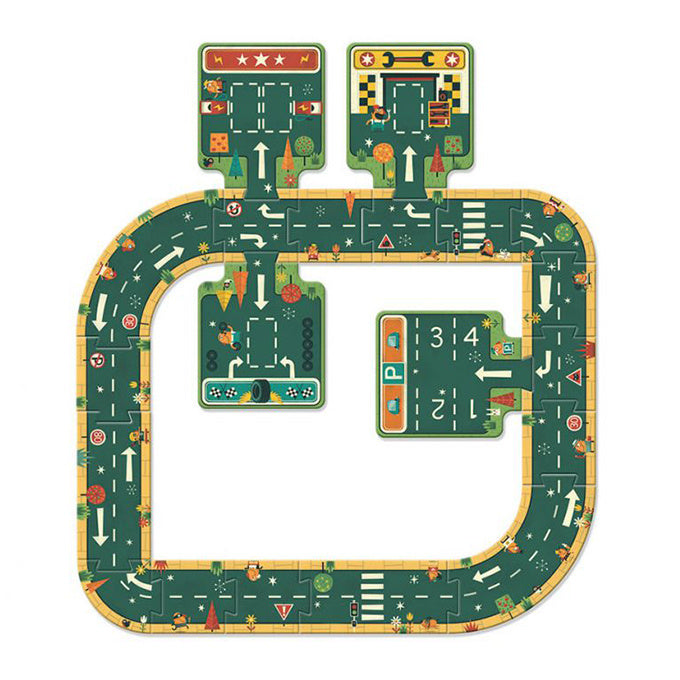 Djeco car tracks puzzle 21 pieces