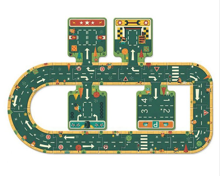 Djeco car tracks puzzle 21 pieces