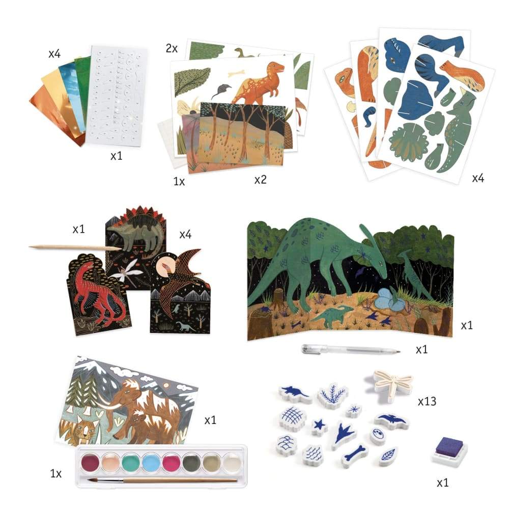 Actividades Djeco Dino Box - El mundo de los Dinosaurios
