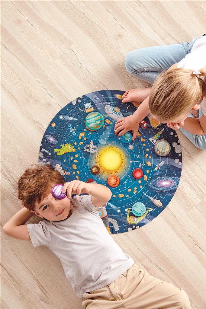 Hape Puzzle and Game Solar System Round 102 pieces