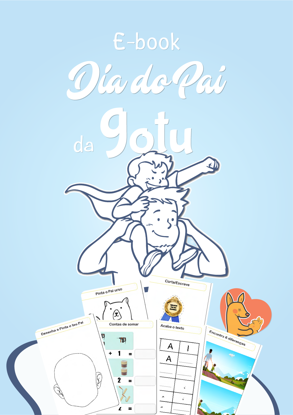 Imagem promocional do e-book "Pintura e Desenho" da Gotu, relacionado com o Ebook Dia do Pai.