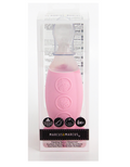 Embalagem da colher dispensadora Marcus & Marcus na cor rosa.