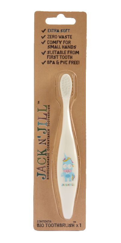 Embalagem da escova de dentes biodegradável Jack n Jill unicórnio