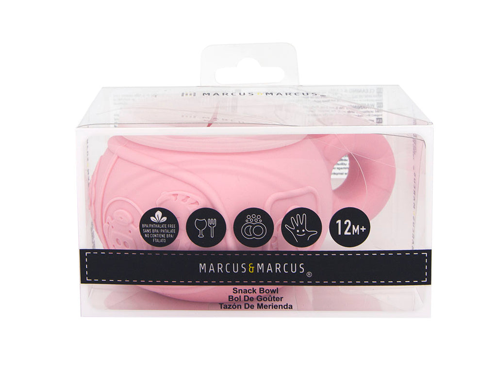 Embalagem do porta snacks Marcus & Marcus.