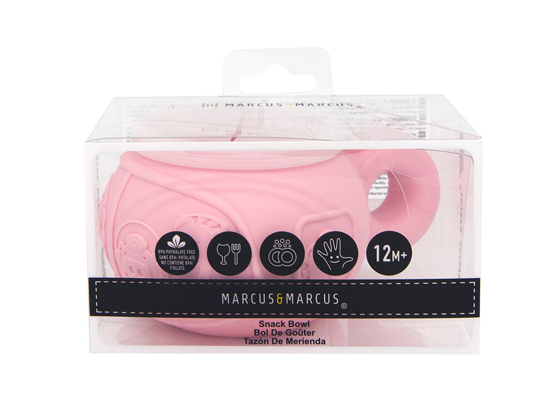 Embalagem do porta snacks Marcus & Marcus.