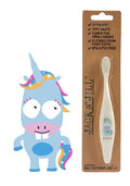 Escova de dentes ecológica Jack n Jill com design de unicórnio e embalagem biodegradável