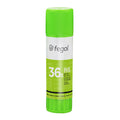 Tubo de cola stick FEGOL de 36g em embalagem verde e branca, com tampa verde brilhante, pronto a usar.