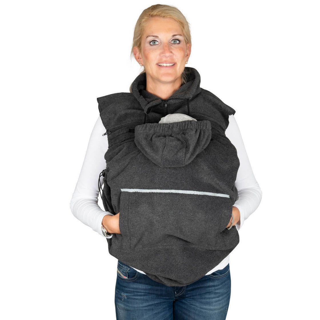 Capa Polar Babywearing Hoppediz Antracite