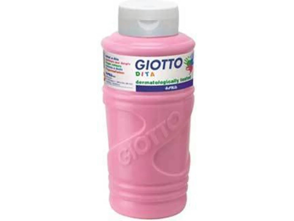 Boião de 750ml de tinta para dedos GIOTTO, cor vibrante, com tampa dispensadora "top down" em destaque.