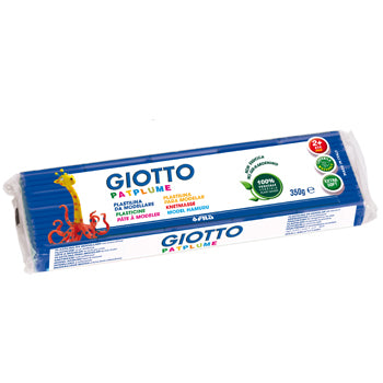 Embalagem da plasticina Giotto Patplume de 350g, mostrando a barra de massa de modelar suave e a marca Giotto em destaque.