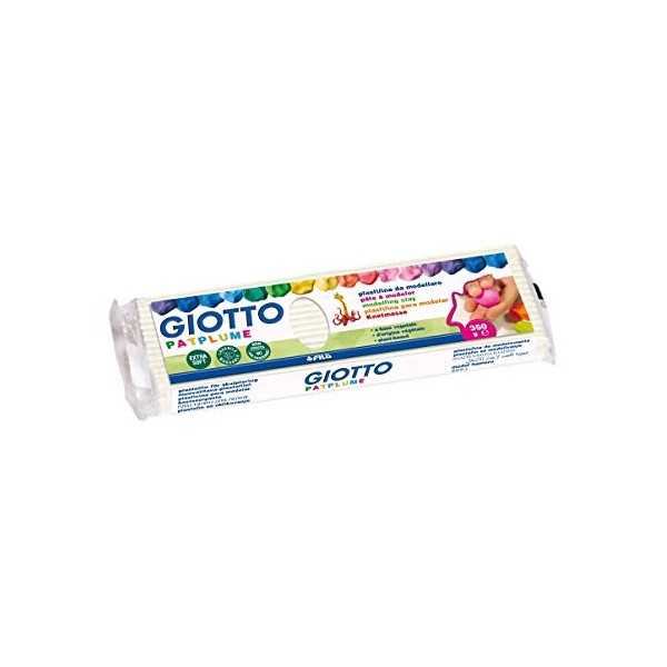 Barra de plasticina Giotto Patplume cor branca.