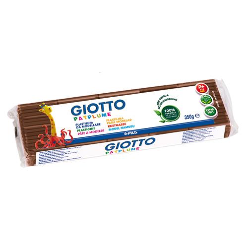 Barra de plasticina Giotto Patplume cor castanha.