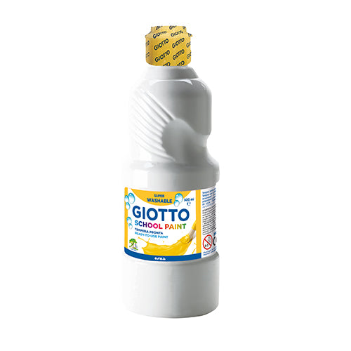 Frasco de tinta Giotto 500ml amarelo com tampa doseadora